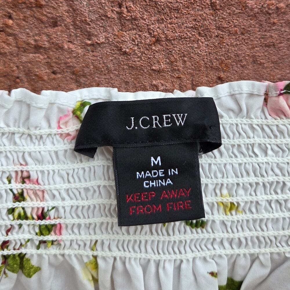 J. Crew Smocked cotton poplin sleep dress in rosebud floral Medium - Picture 4 of 7